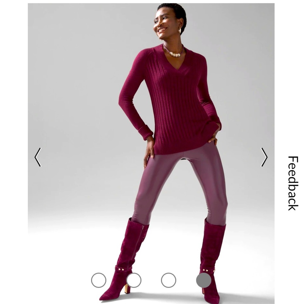 Vegan Leather WHBM Runway leggings